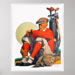 Golf Time Watercolor - Vintage 1931 Golf Print Poster