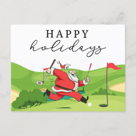 Golf Tomte golfare glad Jul  Julklapp Ca Helg Vykort
