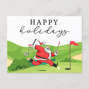 Golf Tomte golfare glad Jul Julklapp Ca Helg Vykort