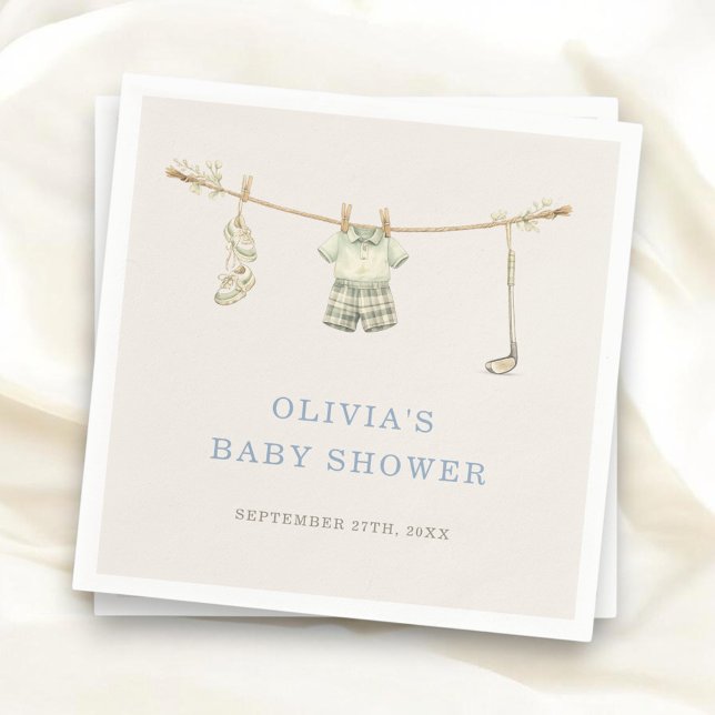 Golf Torklina Baby Shower Fest Pappersservett (Skapare uppladdad)