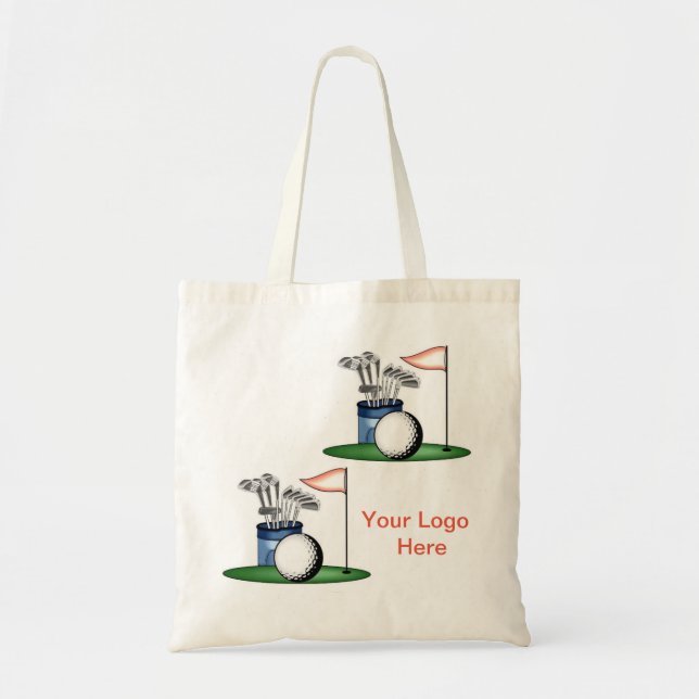 "#Golf" Tote Bag Tygkasse (Framsidan)