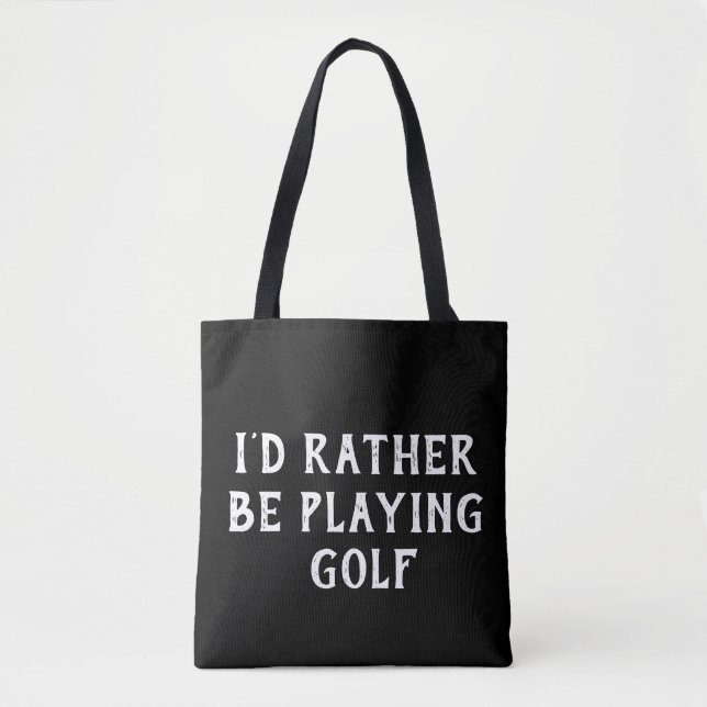 golf Tote-väska med utbytbar text Tygkasse (Framsida)