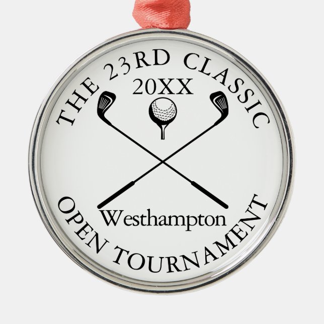 Golf Tournament Classic Event Award Julgransprydnad Metall (Framsidan)