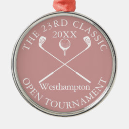 Golf Tournament Classic Event Dusty Rose Award Julgransprydnad Metall