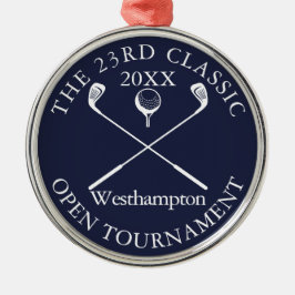 Golf Tournament Classic Event Navy Blue Award Julgransprydnad Metall