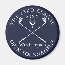 Golf Tournament Classic Event Navy Blue Magnet