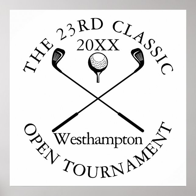 Golf Tournament Classic Event Sign Poster (Framsidan)