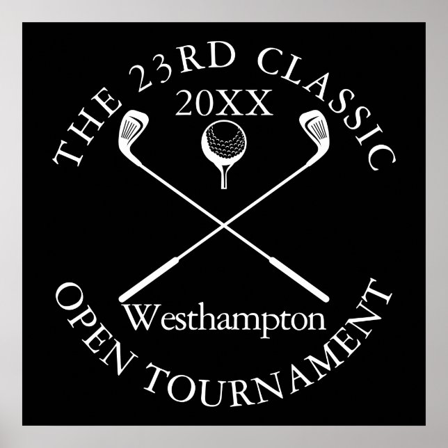 Golf Tournament Classic Event Sign Poster (Framsidan)