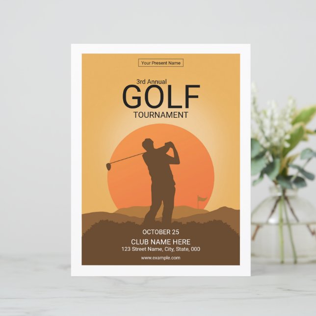 Golf Tournament Flyer Template (Stående Fram)