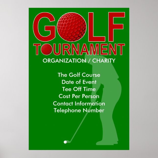 Golf Tournament Poster 3 (du kan anpassa) (Framsidan)