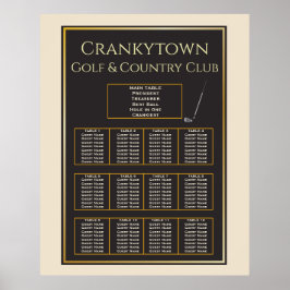 Golf Tournament 🏌 Sittdiagram Poster