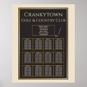 Golf Tournament 🏌 Sittdiagram Poster