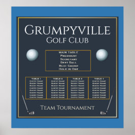 Golf Tournament 🏌 Sittdiagram Poster