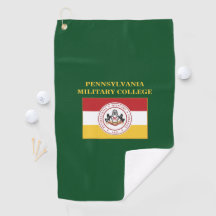GOLF TOWEL (grönt) med PMC-FLAGGA