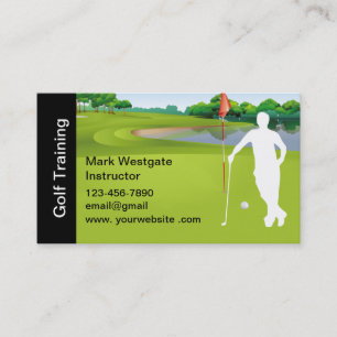 Golf Training Instructor Visitkort