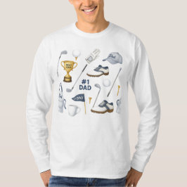 Golf Trophy Best Pappa för Fars dag eller födelsed T Shirt