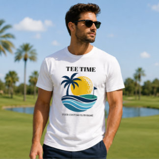 Golf Tropisk Palmträd Solnedgång Din Anpassade Tex T Shirt