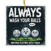 Golf Tvättar ditt Bollar-prydnadsämne