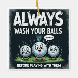 Golf Tvättar ditt Bollar-prydnadsämne Julgransprydnad Keramik