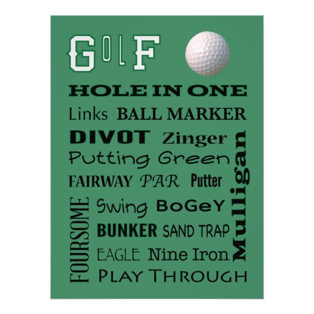GOLF-typografi Fototryck (Framsidan)