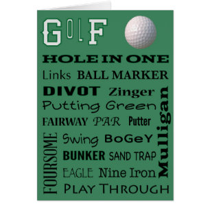 GOLF-typografi OBS Kort