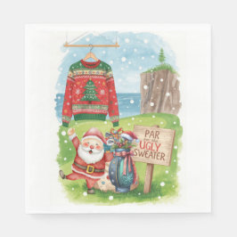 Golf Ugly Sweater Christmas Party Pappersservett