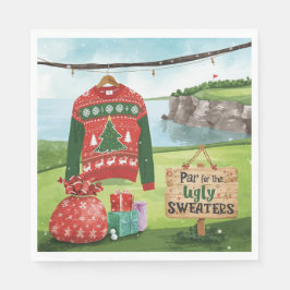 Golf Ugly Sweater Christmas Party Pappersservett