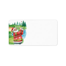 Golf Ugly Sweater Tema för golfjul Adressetikett