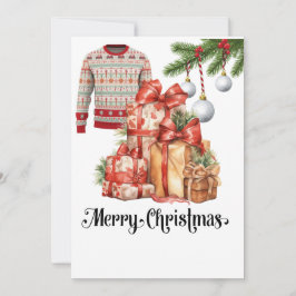 Golf Ugly Sweater Tema för golfjul Julkort