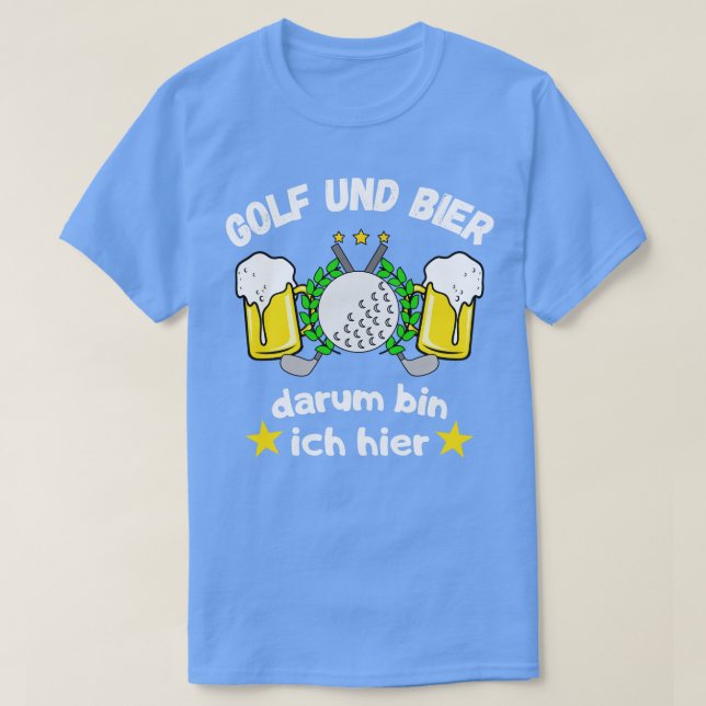Golf und Bier Lustiges Golfspieler Spa T Shirt (Design framsida)