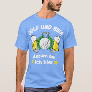 Golf und Bier Lustiges Golfspieler Spa T Shirt