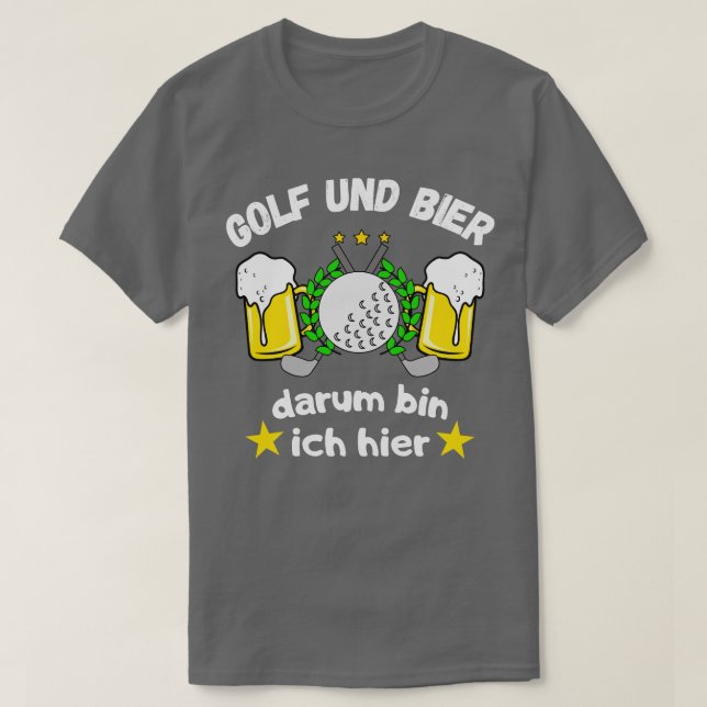 Golf Und Bier Lustiges Golfspieler Spa T Shirt (Design framsida)