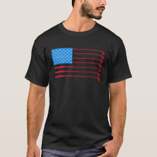 Golf USA flagga Roligt Golfing Player Golfer Coach T Shirt