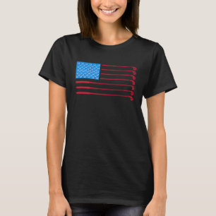 Golf USA flagga Roligt Golfing Player Golfer Coach T Shirt