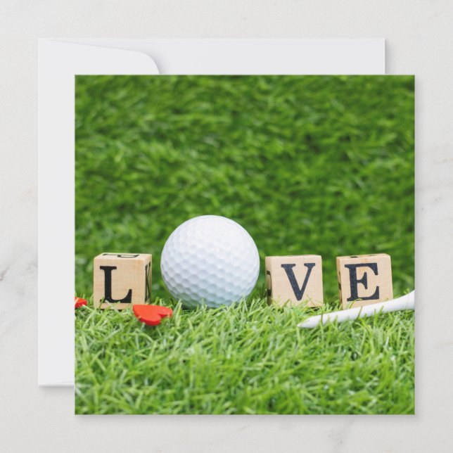 Golf Valentindagen boll med Kärlek Ord (Framsida)