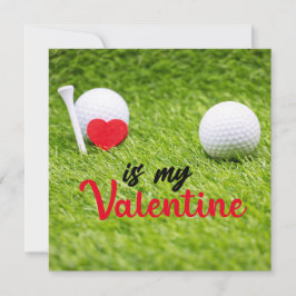 Golf Valentindagen för Golfer med KÄRLEK Helgdag Julkort