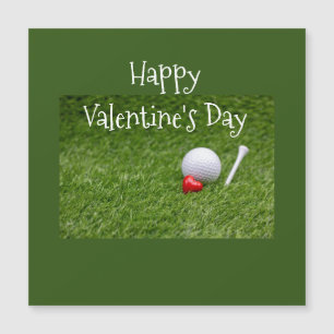 Golf Valentine Card golf boll och T med kärlek