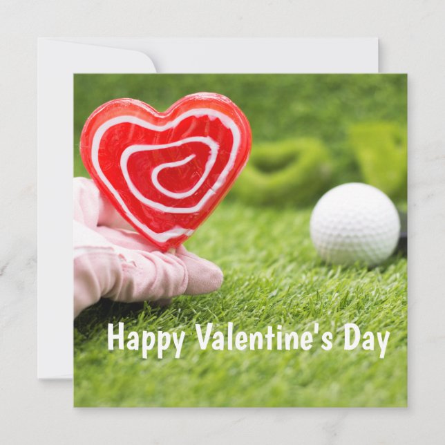 Golf-Valentineser med Kärlek-garanti med hjärta på (Framsida)