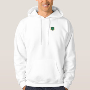 GOLF- Vapensköld med Laurel Utandning och Klubbar Sweatshirt Med Luva