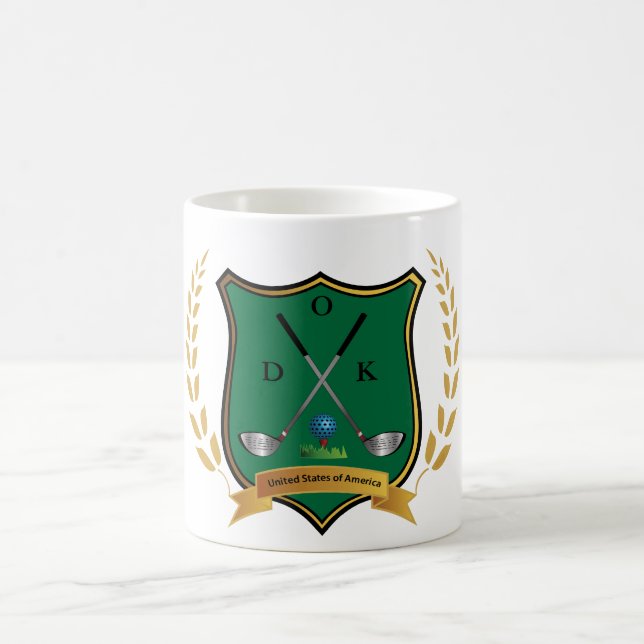 GOLF Vapensköld med Laurel Wandeand Monogram Kaffemugg (Center)