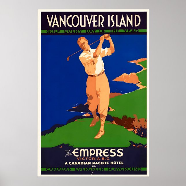 Golf varje dag på året Vancouver Island Kanada Poster (Framsidan)