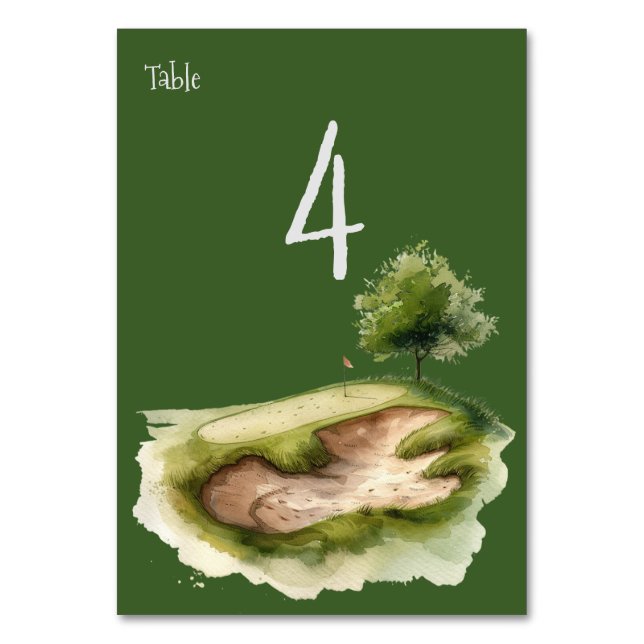 Golf vid bunker bordsnummer (Framsidan)