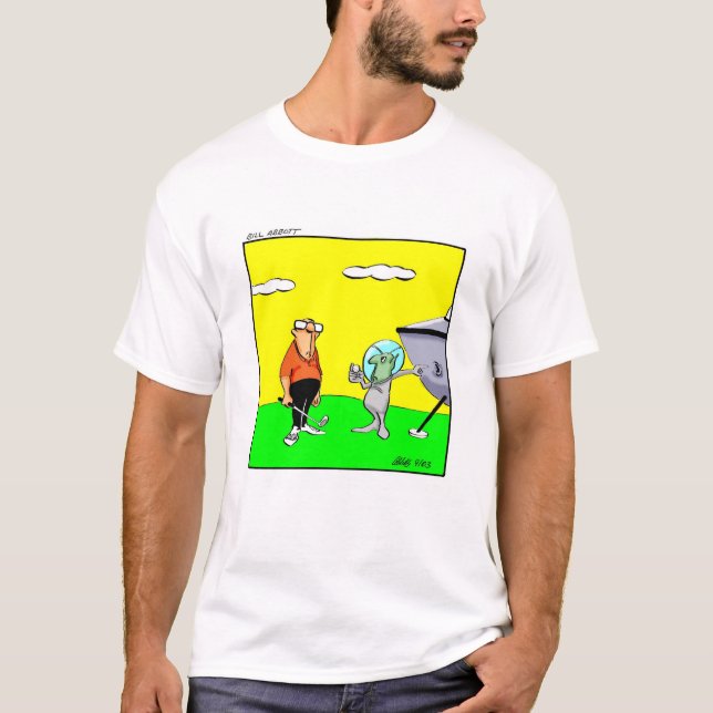 Golf "Vild Shot" Humor Tee Shirt (Framsida)