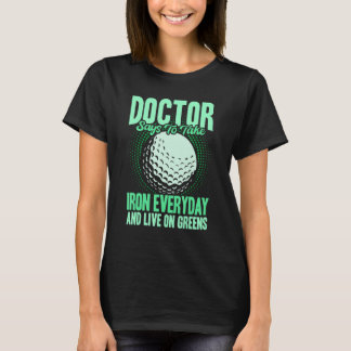 Golf Vintage Järn varje dag och bor på Gröntar T Shirt