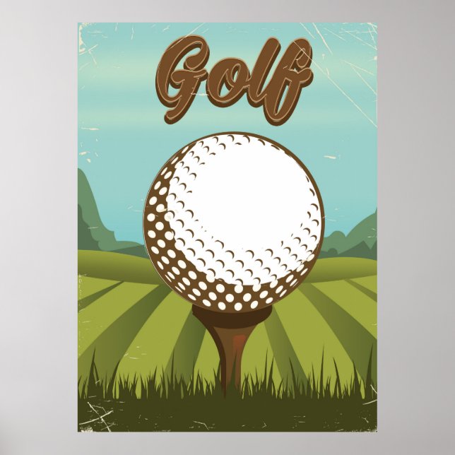Golf vintage stil affisch (Framsidan)
