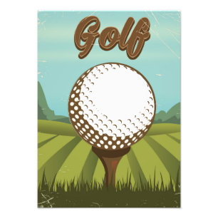 Golf vintage stil poster