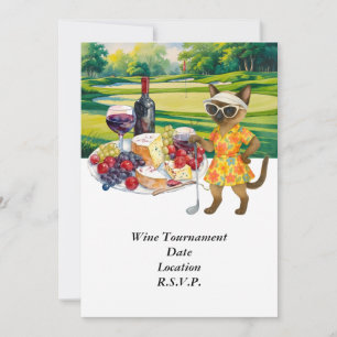 Golf vintastningsturnering med vin på banan inbjudningar