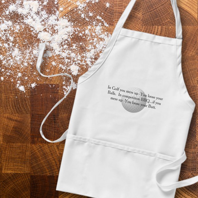 Golf vs BBQ Apron Förkläde (Skapare uppladdad)