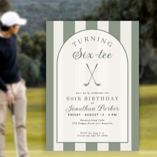 Golf vuxen sex tee 60-årsfest inbjudningar