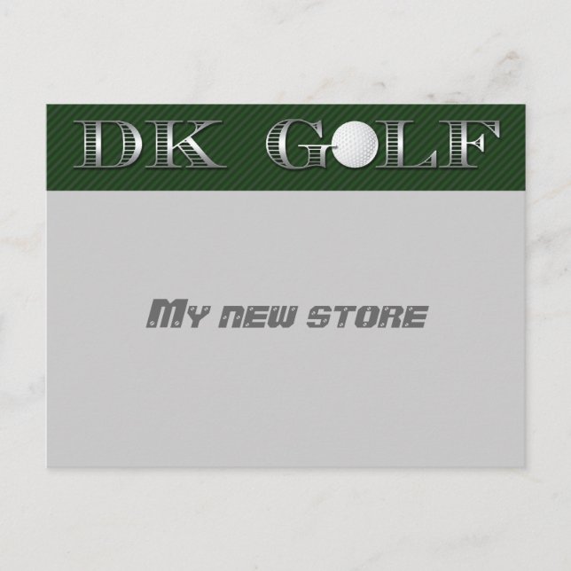 golf-vykort för logotyp vykort (Framsida)